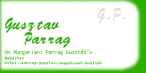 gusztav parrag business card